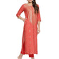 Ahalyaa Red Crepe Bandhani Gold Printed Kurta Pant With Dupatta | Swadesiicart