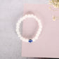 NVR Men & Women Evil Eye Crystal Elasticated Bracelet - Swadesiicart