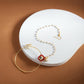 White Red Gold-Polished Kundan-Studded Beaded Nosepin - Ruby Raang | Swadesiicart