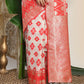 Shree Shyam Fashion Linen Cotton Red & White Saree