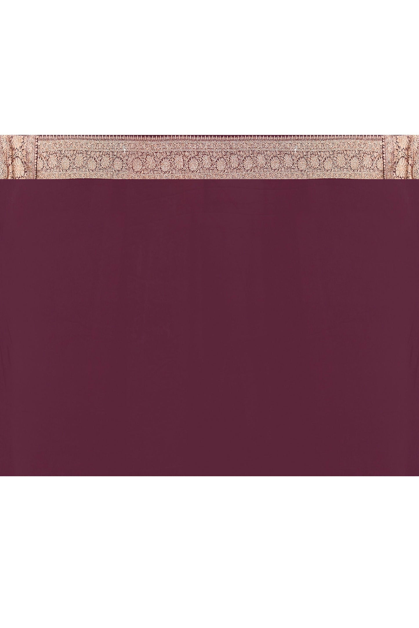 Joban Fashion Nude Pink Crepe Chiffon Pure Handloom Banarasi Silk Saree | Swadesiicart
