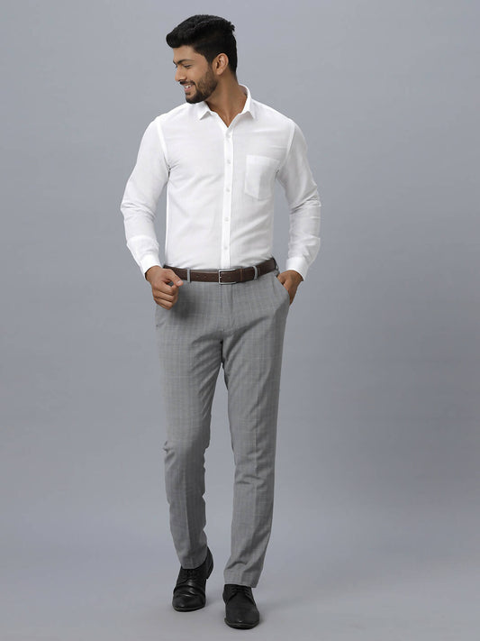 Ramraj Cotton Mens Full Sleeve Formal 100 % Cotton White Shirt | Swadesiicart