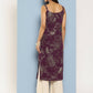 Ahalyaa Women's Traditional wear Kurta - Wine | Swadesiicart
