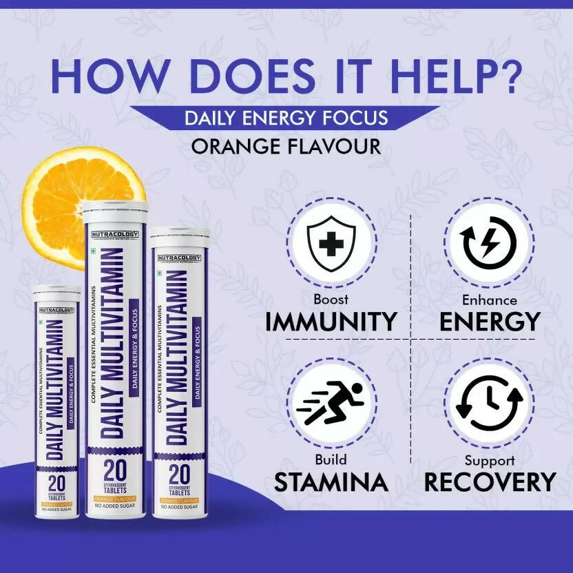 Nutracology Daily Multivitamin Effervescent Tablets With Vitamins & Minerals For Men & Women | Swadesiicart