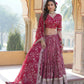 Lorenvalley Ranipink Pure Viscose Jacquard With Embroidered Sequins work Lehenga Choli | Swadesiicart