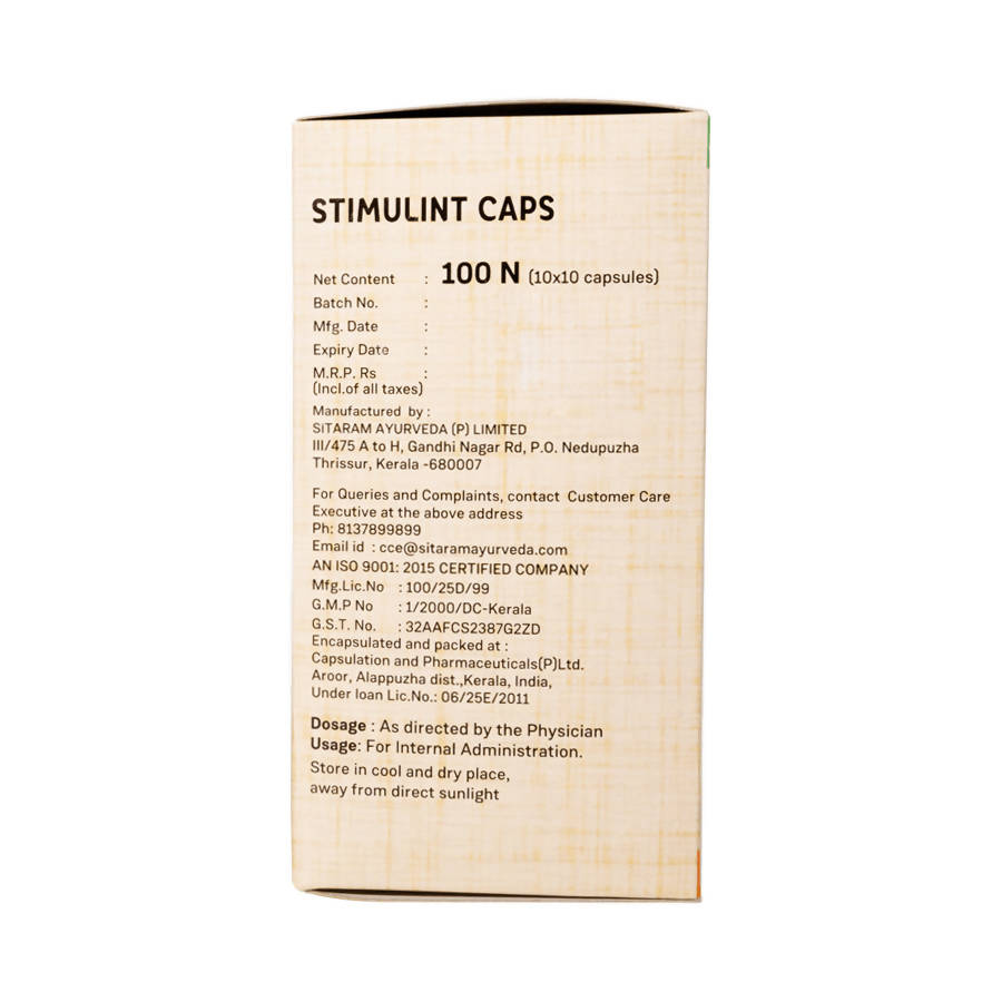 Sitaram Ayurveda Stimulint Capsules | Swadesiicart