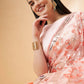 Peach Lycra Sequin Embroidery And Frills Saree - Norita Hit Design - Swadesiicart
