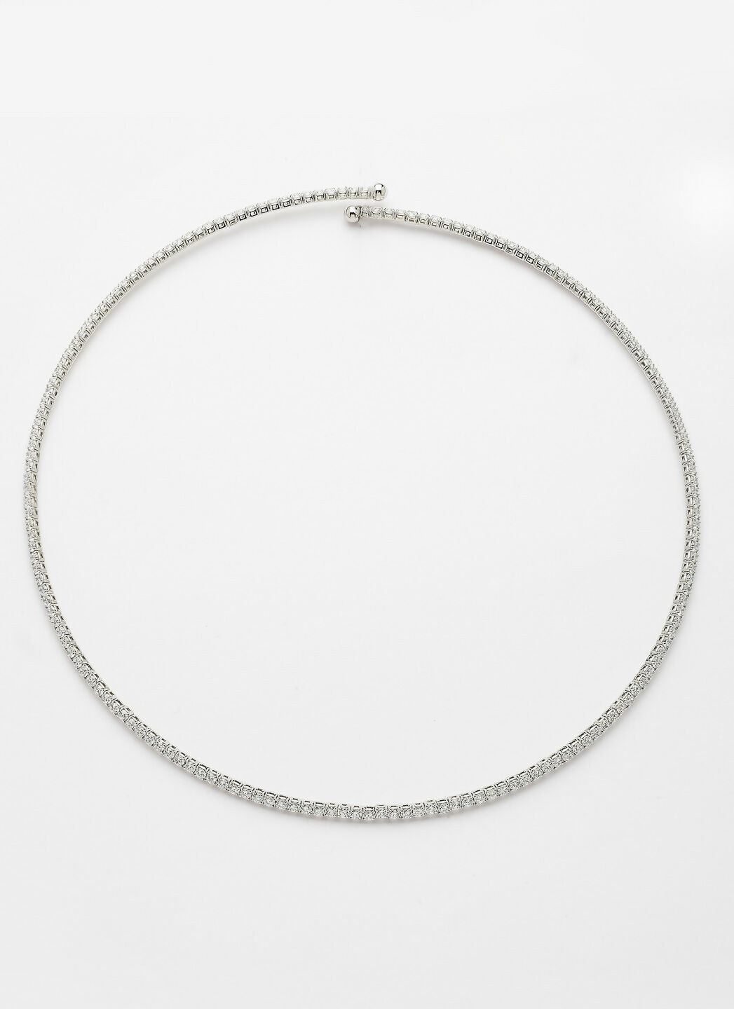 NVR Women's Silver-Toned CZ-Studded Choker Necklace | Swadesiicart