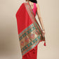 Shree Shyam Fashion Silk Blend Red Saree