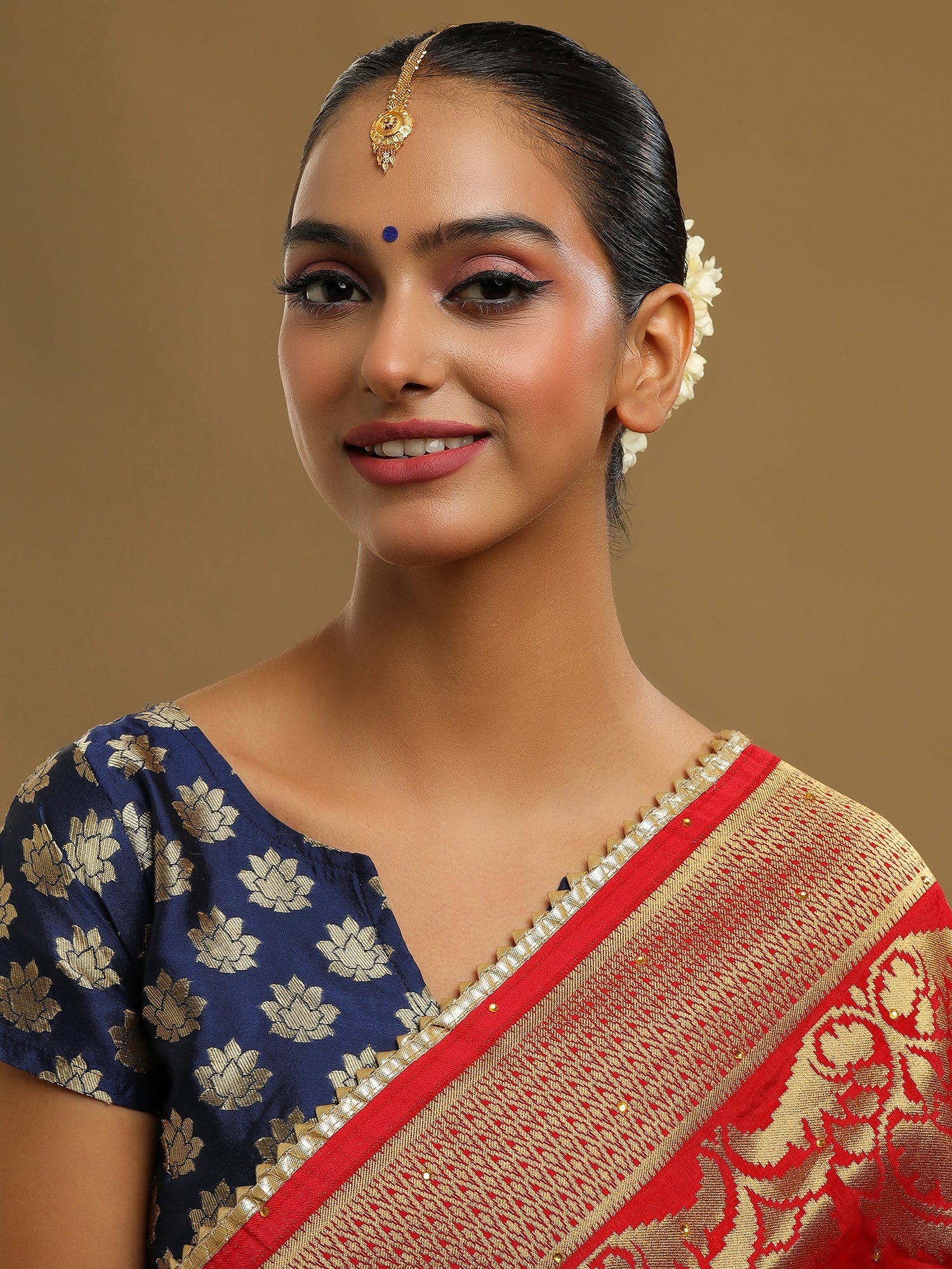 Ruby Raang Gold Maang Tikka | Swadesiicart