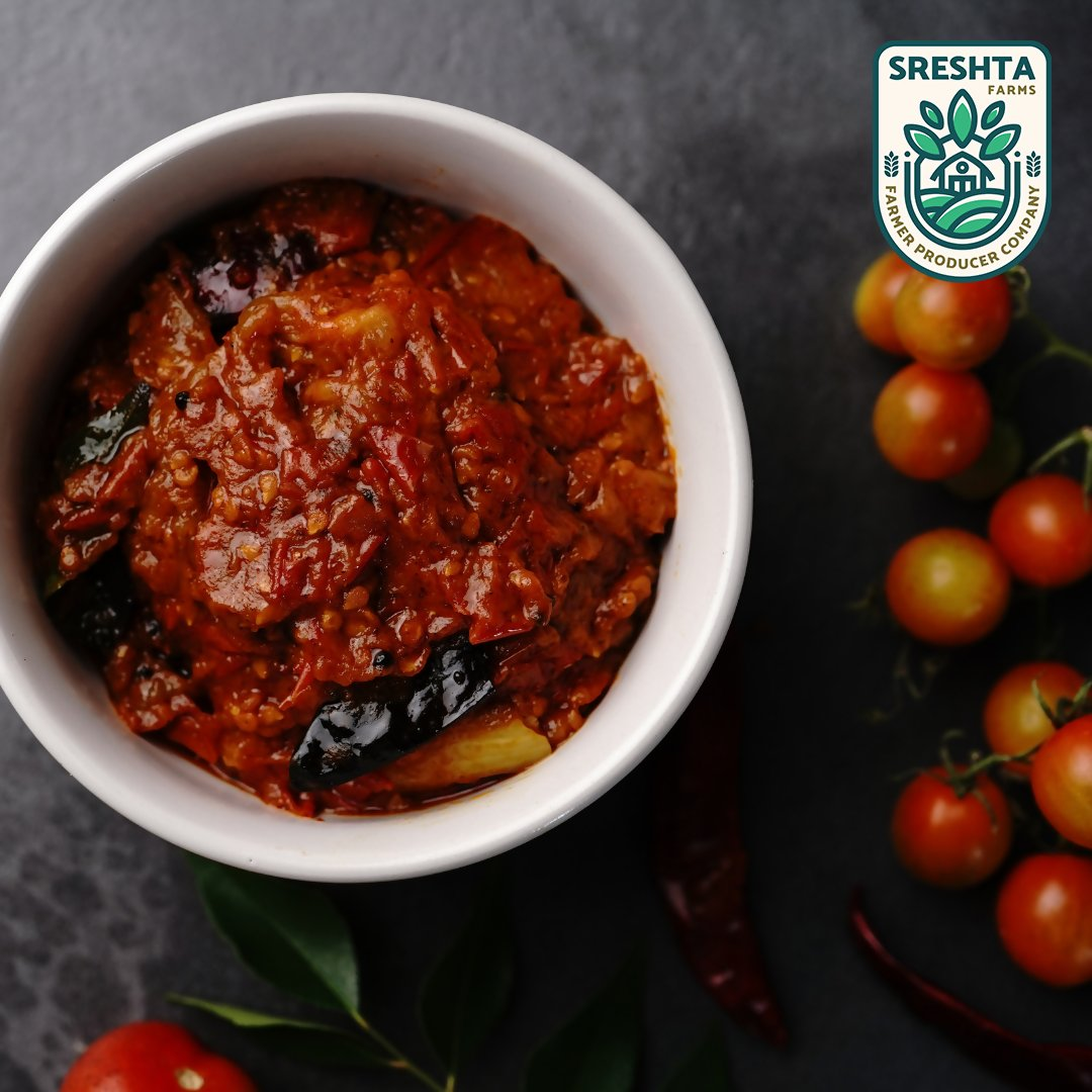 Sreshta Farms Tomato Pickle | Swadesiicart