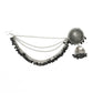 Mominos Fashion Johar Kamal Bahubali Black Beads Earrings With Tikka - Swadesiicart