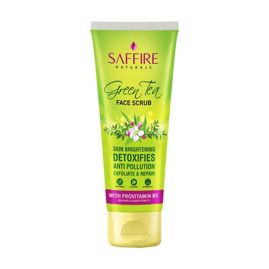 Saffire Naturals Green Tea Scrub With Provitamin B5 - Swadesiicart