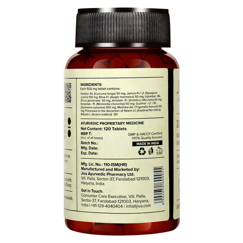 Jiva Ayurveda Karela Jamun Juice & Diatrin Tablets Combo | Swadesiicart