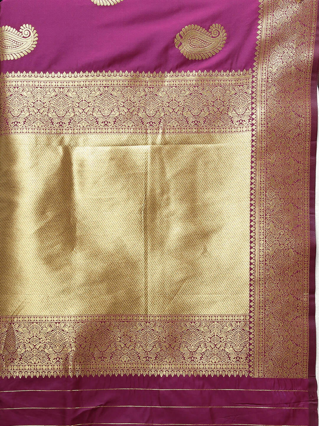 Lorenvalley Fashion Wine Soft Silk Woven Design Gold Zari Weaving Saree - Swadesiicart