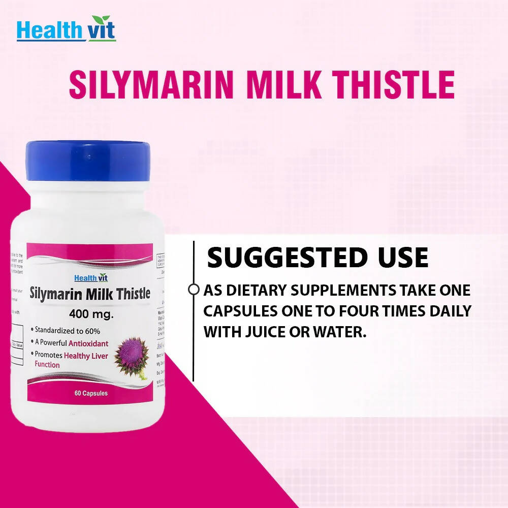 Healthvit Silymarin Milk Thistle Capsules - Swadesiicart
