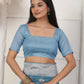 Shree Shyam Fashion Linen Cotton Sky Blue Saree