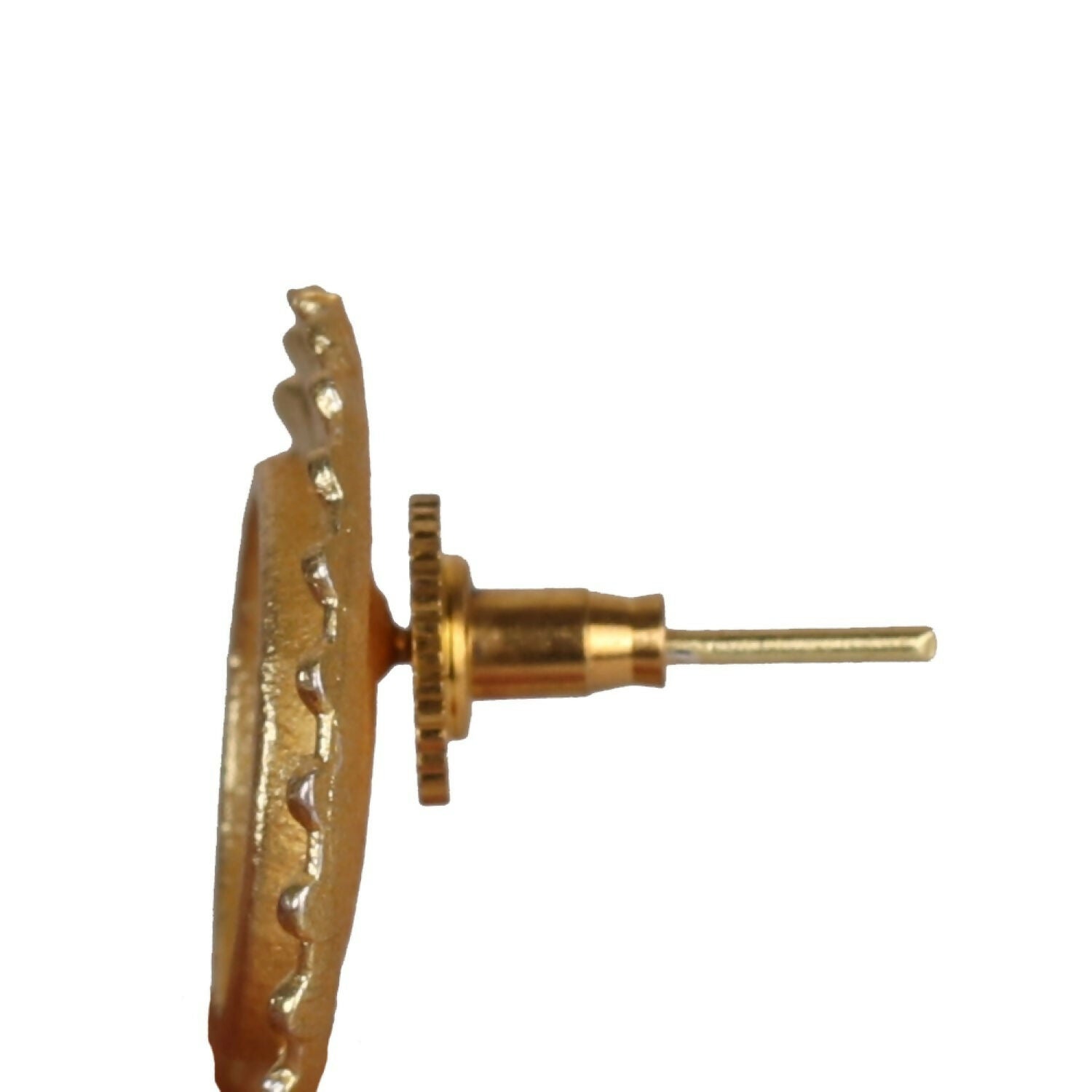 Joban Fashion Women Matte Gold Brass Earrings | Swadesiicart