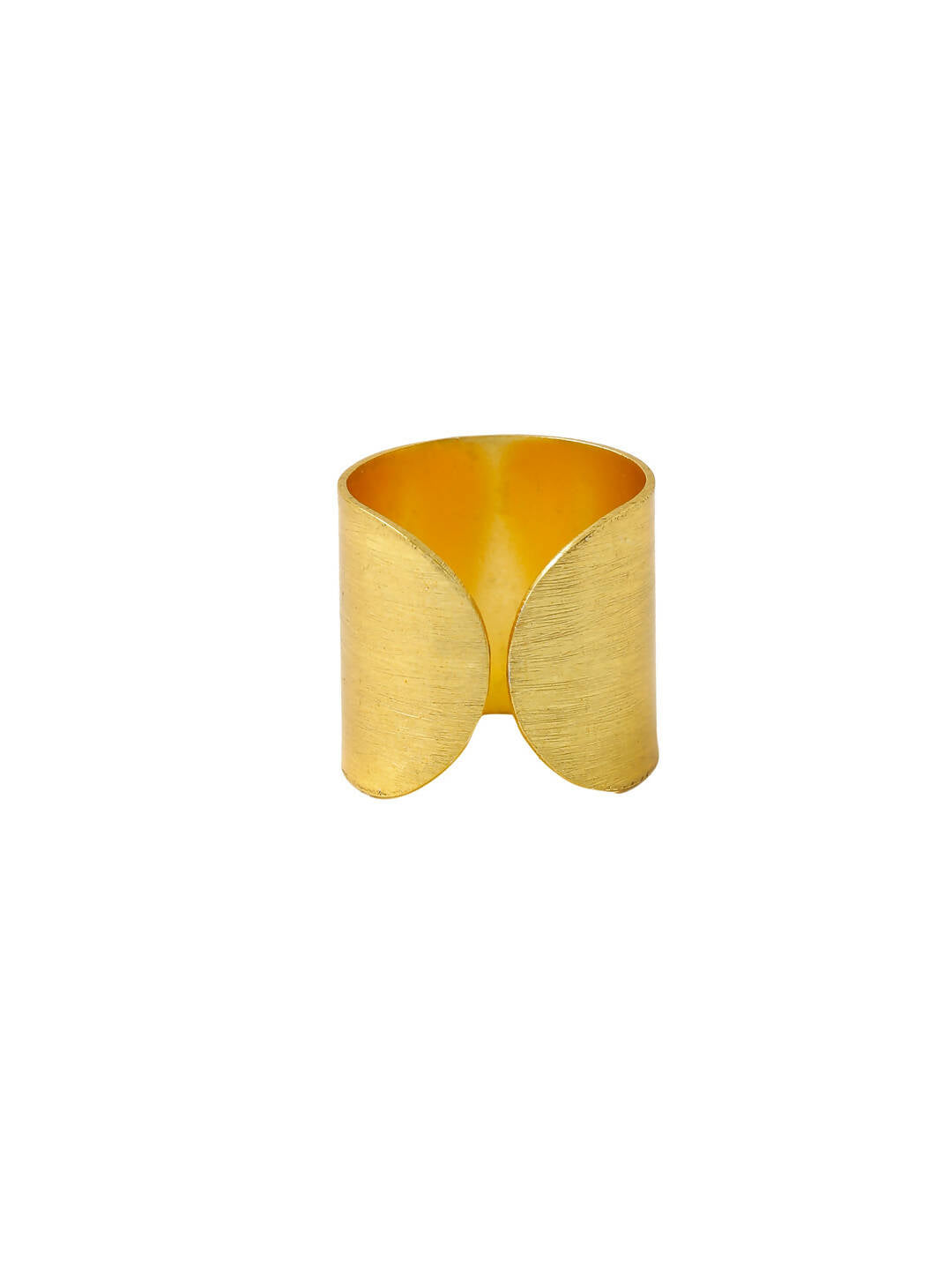 NVR Women Gold-Polished Adjustable Finger Ring | Swadesiicart