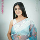 Vamsee Patralekha Blue Organza Saree - Swadesiicart