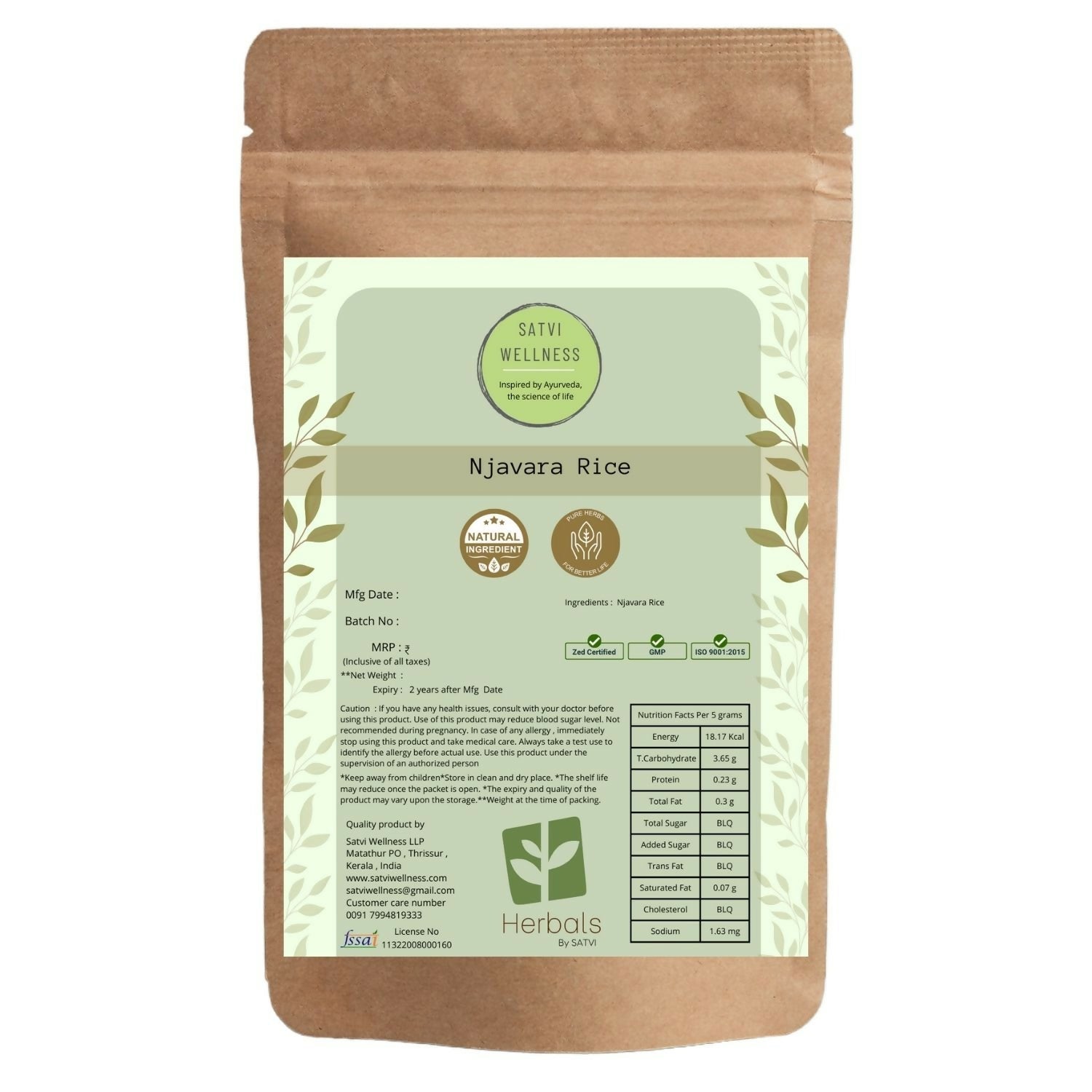 Satvi Wellness Navara Rice | Swadesiicart