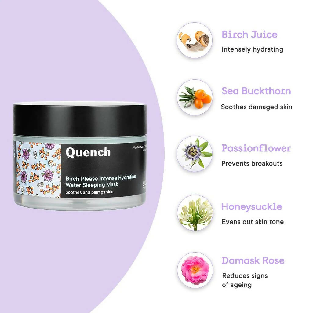 Quench Botanics Birch Please Intense Hydration Water Sleeping Mask - Korean Skincare | Swadesiicart