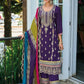 Anaita Purple Premium Embroidered Chinon Stitched Salwar Suit