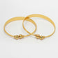 NVR Women's Set of 2 Gold-Polished Handcrafted Adjustable Bangles - Swadesiicart