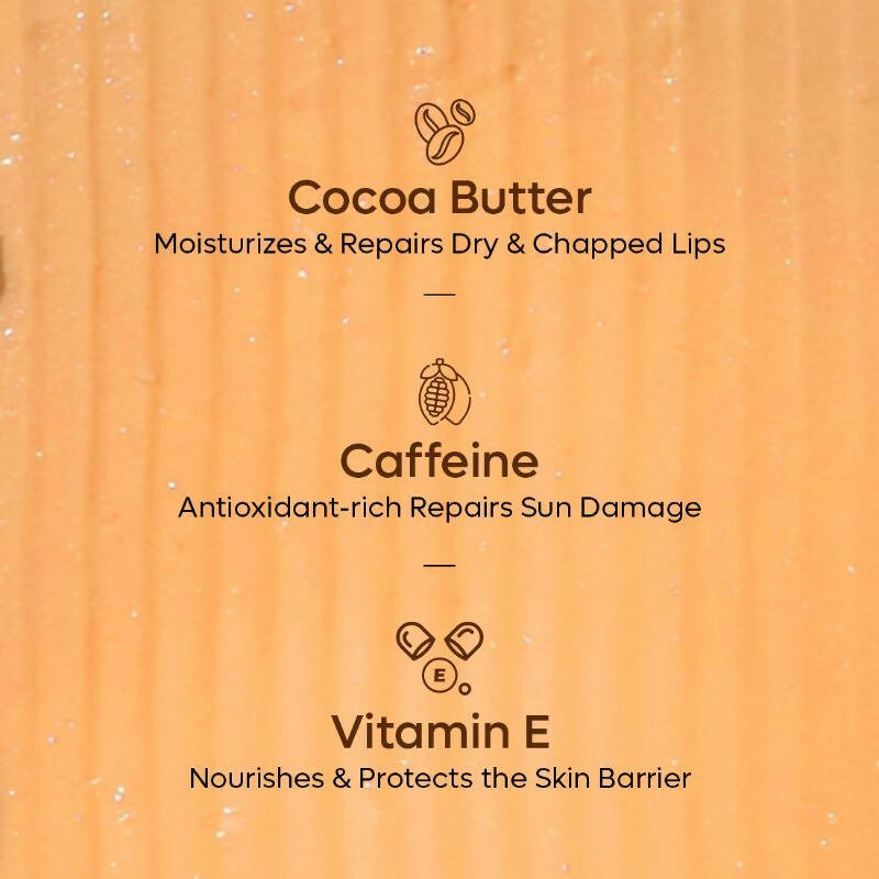 mCaffeine Choco Lip Balm With SPF 20 - Swadesiicart