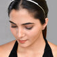 VOJ Silver Plated AD Studded Hairband | Swadesiicart