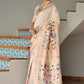 Vishnu Weaves Women's Cream Paithani Silk Zari Woven Saree with Blouse - Swadesiicart