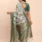 Shree Shyam Fashion Linen Cotton Green Saree