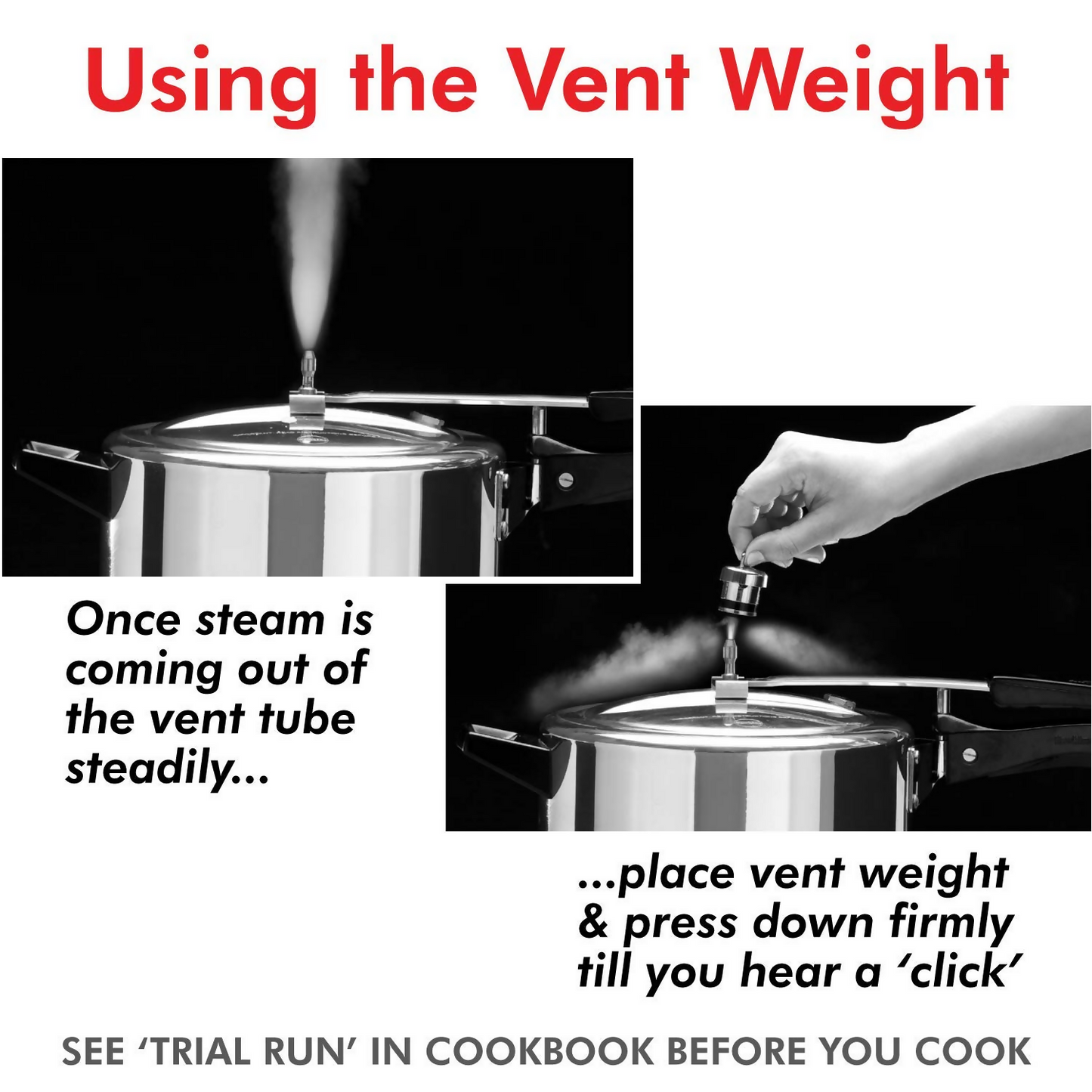 All in to Pressure Cooker Whistle Fits Various Cooker Sizes and Lid Types - Swadesiicart