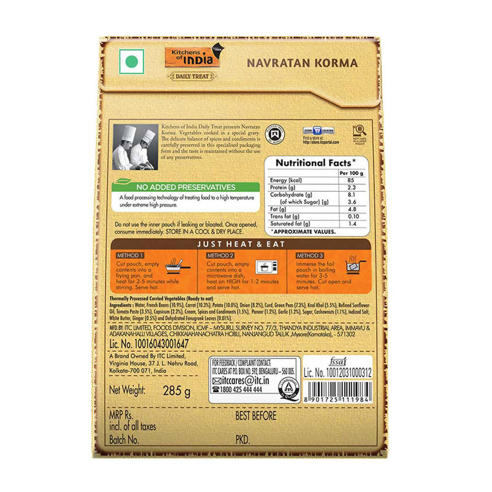 Kitchens of India Navratan Korma - Swadesiicart
