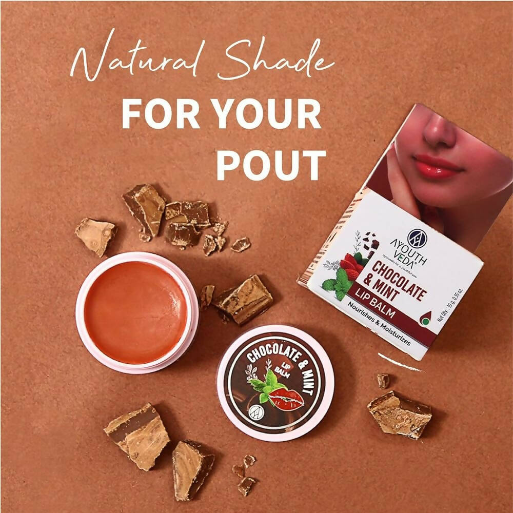 Ayouthveda Chocolate & Mint Lip Balm - Swadesiicart