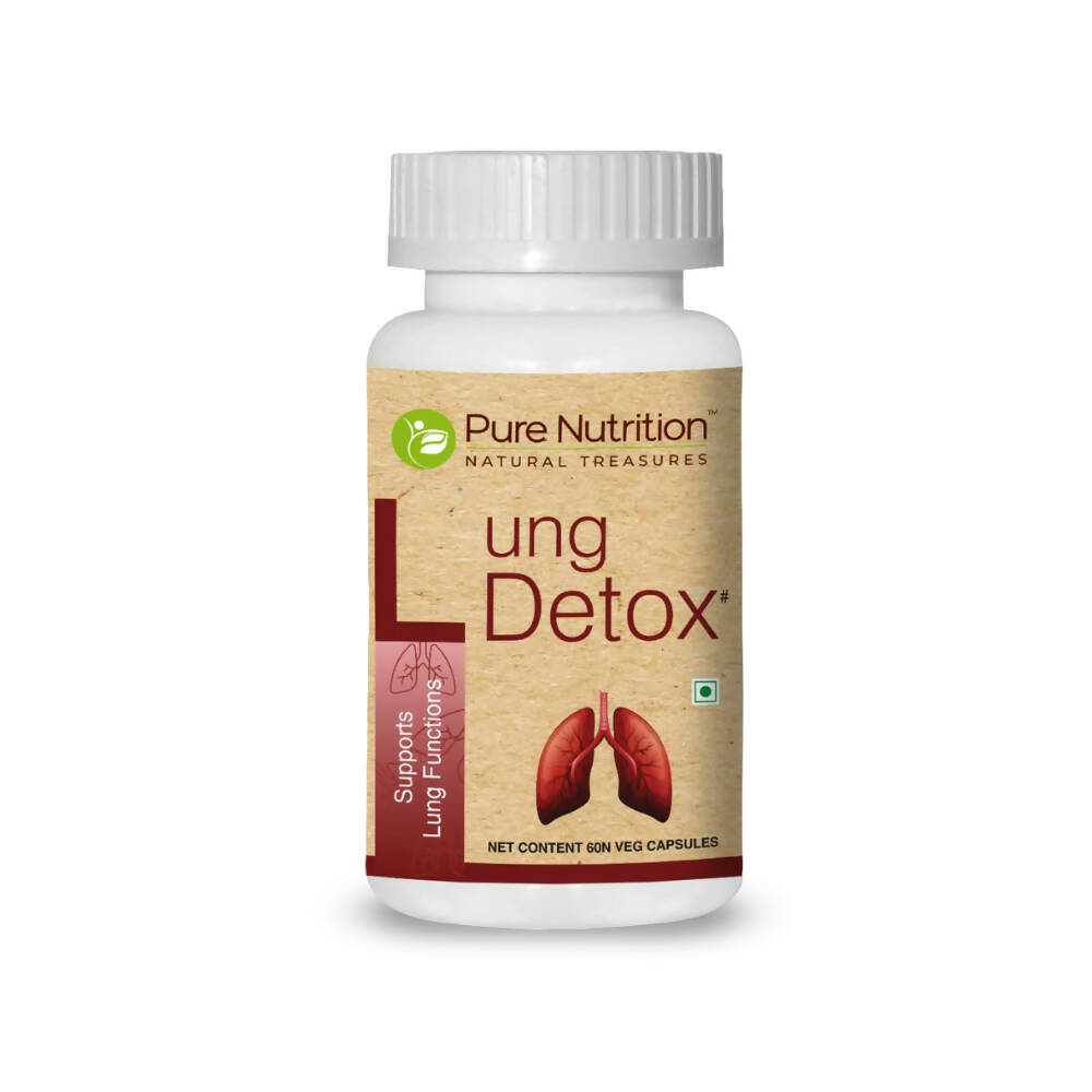 Pure Nutrition Lung Detox with Vitamin C & Grape Seed Extract Veg Capsules - Swadesiicart