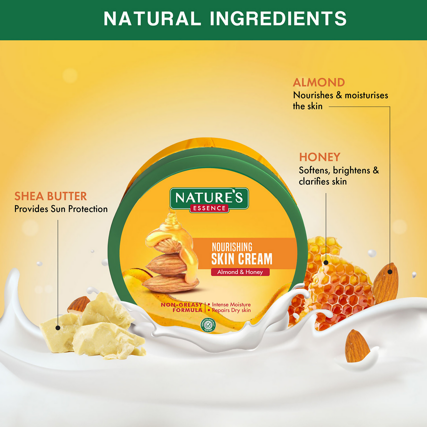 Nature's Essence Nourishing Skin Cream With Almond & Honey - Swadesiicart