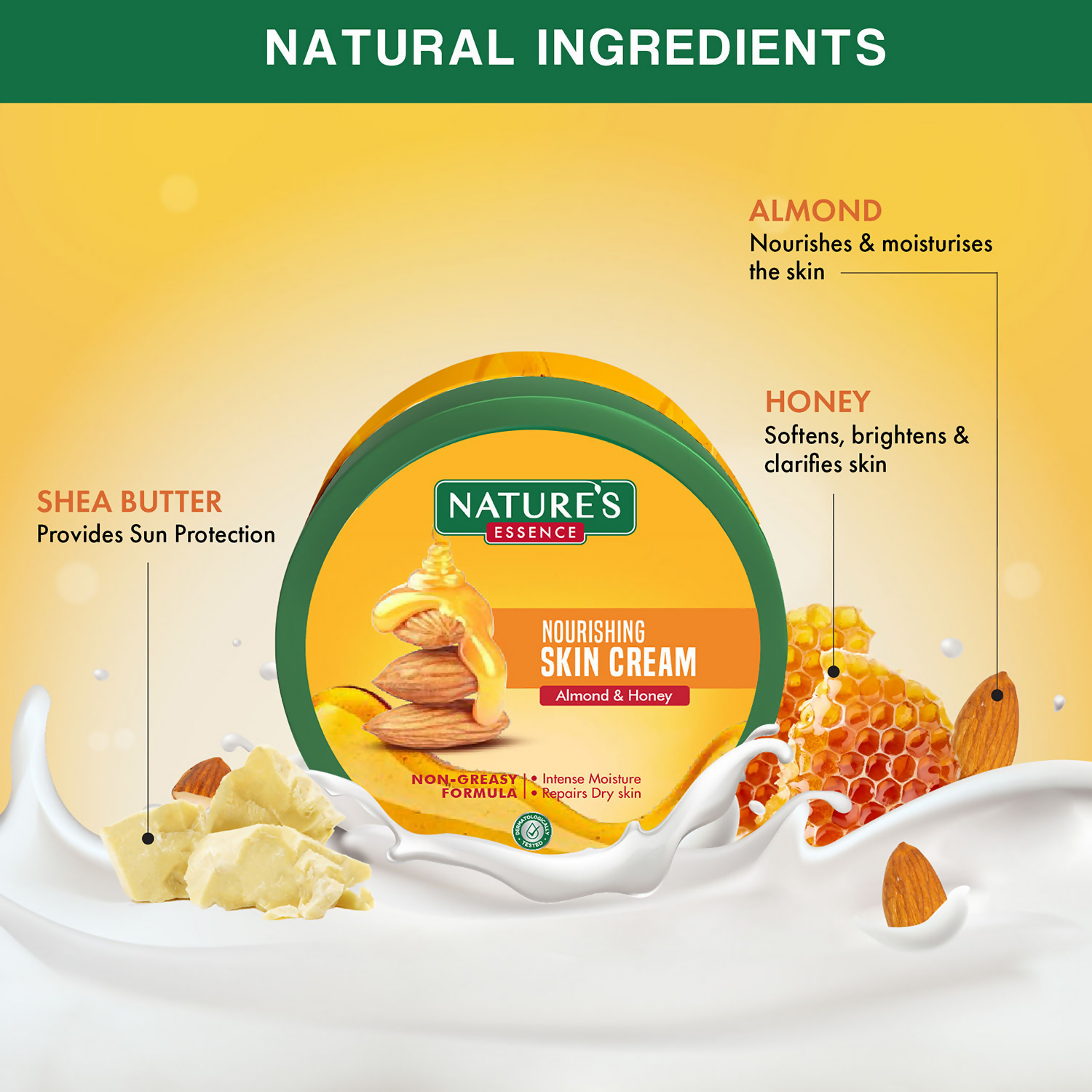 Nature's Essence Nourishing Skin Cream With Almond & Honey - Swadesiicart
