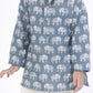 Breathables Kids Boys & Girls Cotton Night Suit – Grey Elephant Print Kurta & Pyjama Co-Ord Set