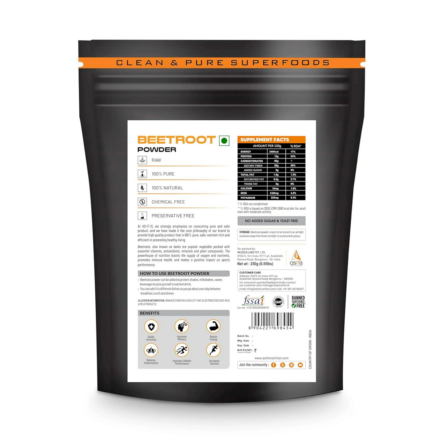 As-It-Is Nutrition Beetroot Powder | Swadesiicart