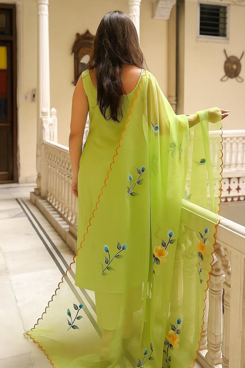 The52 Lemons Women's Gorgeous Printed Viscose Fabric Straight Kurta Pant with Dupatta Set - Swadesiicart
