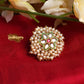 Mominos Fashion Joharkamal Gold-Polished with Pearls Adjustable Finger Ring | Swadesiicart