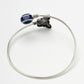 NVR Women Oxidised Rhodium-Plated Evil Eye Kada Bracelet - Swadesiicart