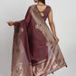 Shree Shyam Fashion Linen Cotton Purple Saree