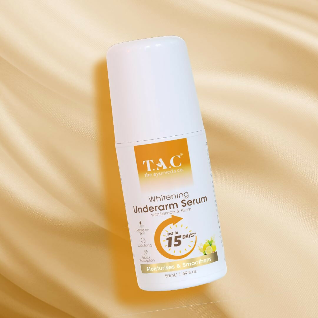 TAC - The Ayurveda Co. Lemon Serum Roll-On for Women & Men with Aloe Vera for Skin Whitening & Long Lasting Freshness - Swadesiicart
