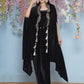 Joban Fashion Black Hand Embellished Cape with Inner and Skirt - Swadesiicart