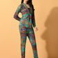 Myshka Women's Multi Printed Coat With Trousers - Swadesiicart