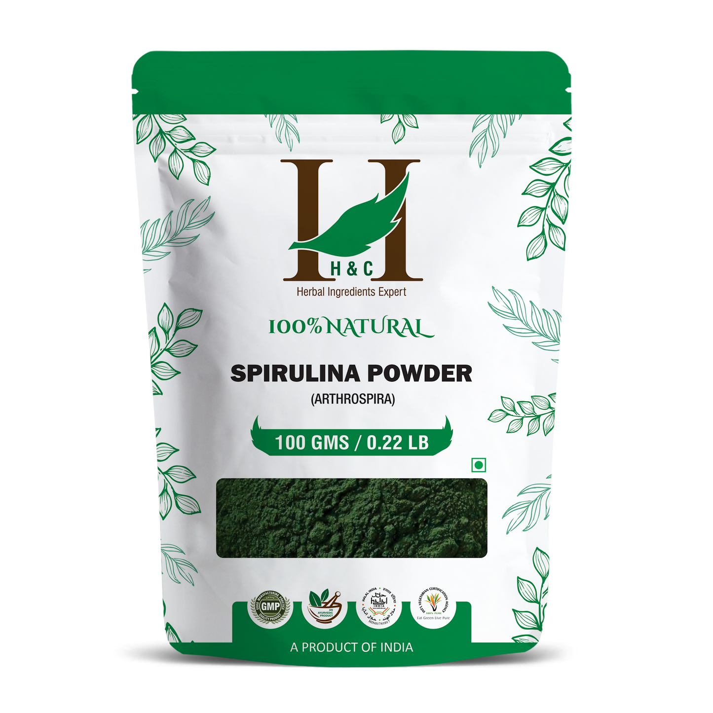 H&C Herbal Spirulina Powder - Just Jaivik