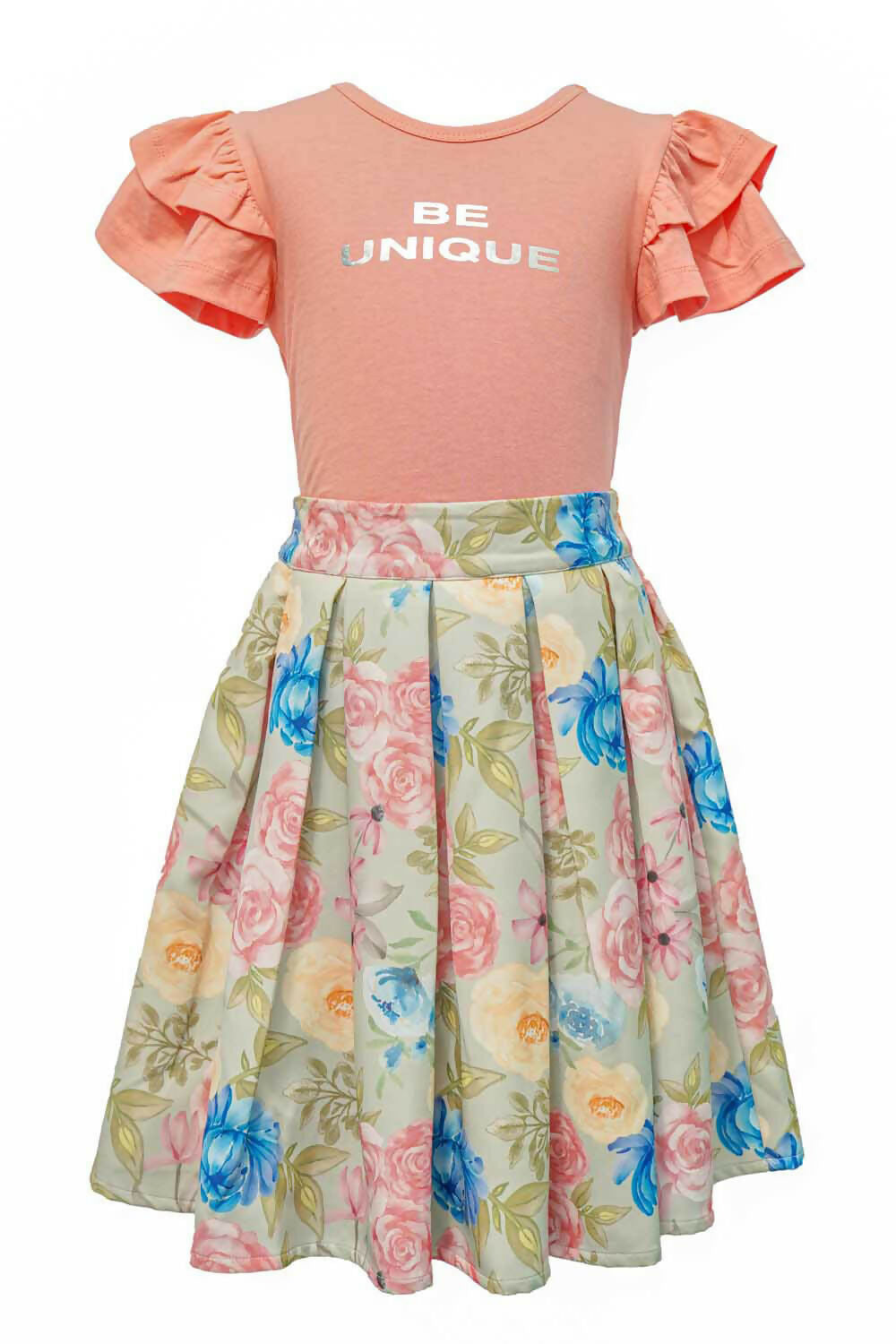 LH Luxury Fashion Liana Girls Tee & Skirt Set – Stylish & Comfortable Kids Co-ord - Swadesiicart