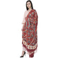 A R Silk Modal Kalamkari Print Fancy Dupatta Color Mehroon Dupatta or Chunni